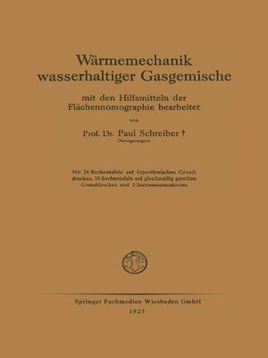 cover image of Wärmemechanik wasserhaltiger Gasgemische